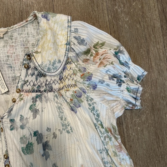 NWT Anthropologie Pilcro Puff Sleeve Collared Mini Dress - Picture 3 of 9